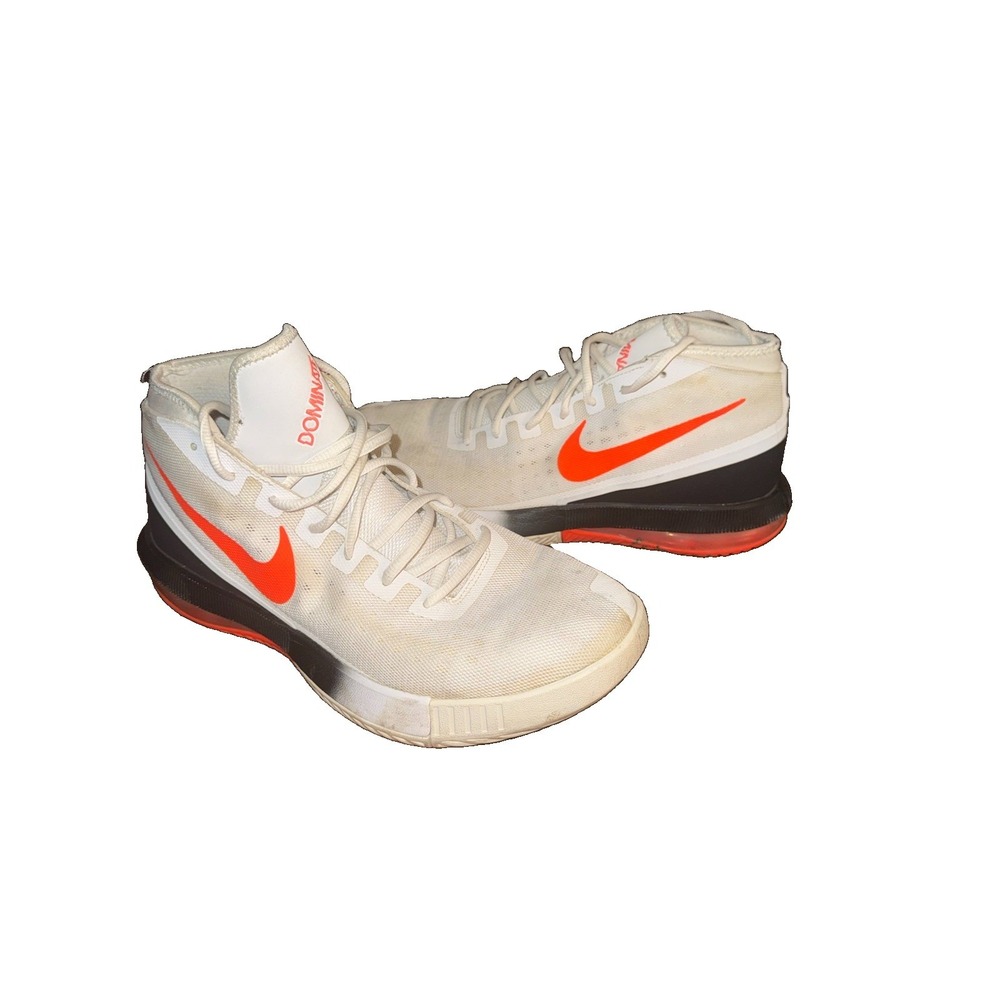 Nike Air Zoom Dominate Basketball Shoes Size 12 White Orange Black Sneakers